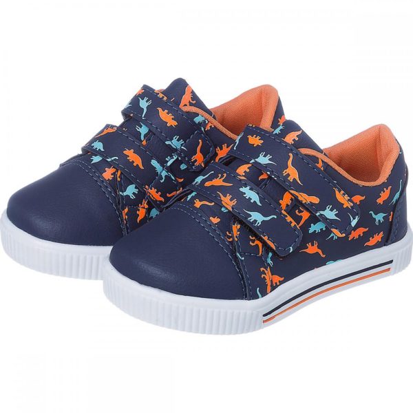 Tênis Infantil Masculino Casual Dinossauro Marinho Kidstep