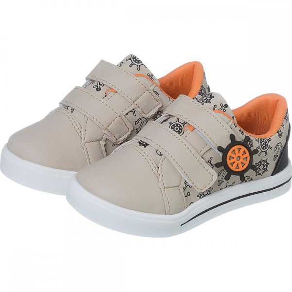 Tênis Infantil Masculino Casual Marinheiro Marfim Kidstep
