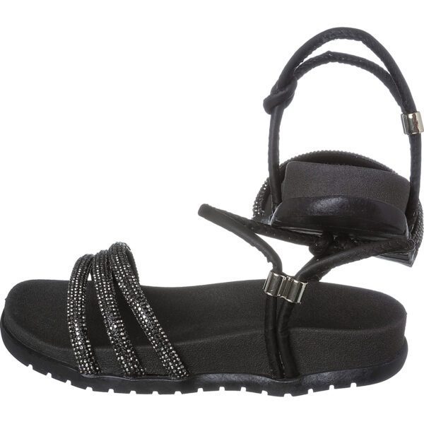 Sandália Birken Tiras Strass Preta Kidstep - Mãe e Filha - Image 4