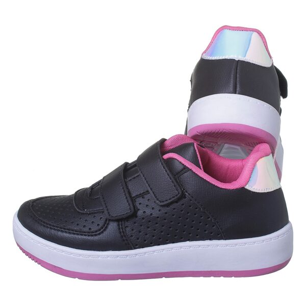 Tênis Infantil Feminino Casual Preto/Pink Kidstep - Image 5