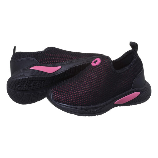Tênis Infantil Feminino Calce Fácil K Preto/Pink Telinha Kidstep - Image 7