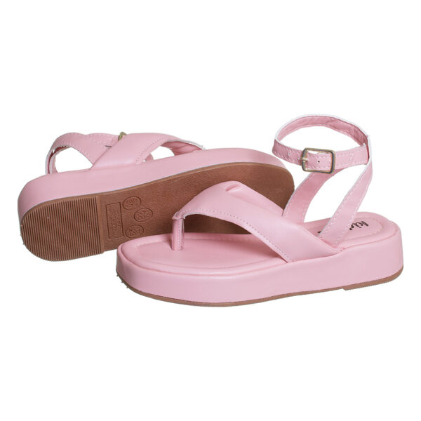 Sandália Flat Plataforma Rosa Kidstep - Image 4