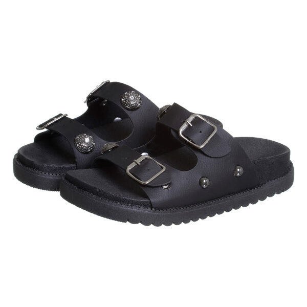 Chinelo Birken Preto com Fivela Kidstep - Mãe e Filha