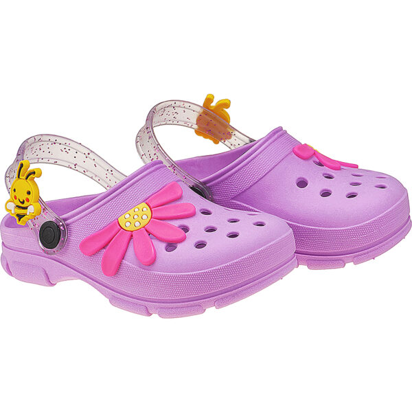 Babuche Infantil Menina Abelha Flor Glitter Kidstep - Image 3