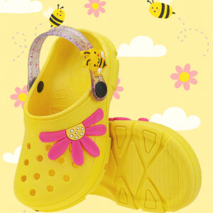 Babuche Infantil Menina Abelha Flor Glitter Kidstep