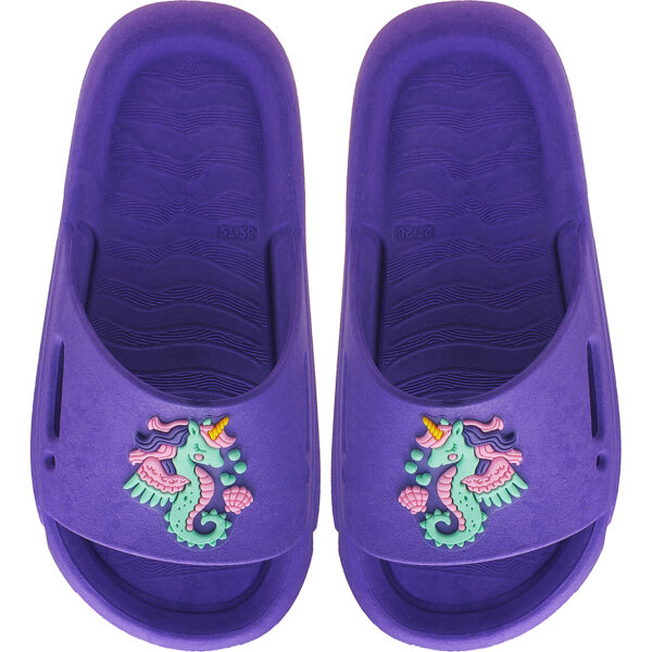 Chinelo Nuvem Slide Menina Unicórnio Marinho Kidstep - Image 10