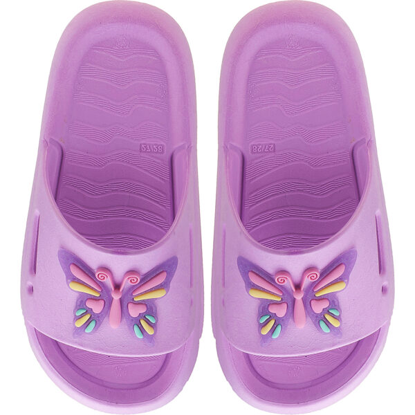 Chinelo Nuvem Slide Menina Borboleta Colorida Kidstep - Image 4