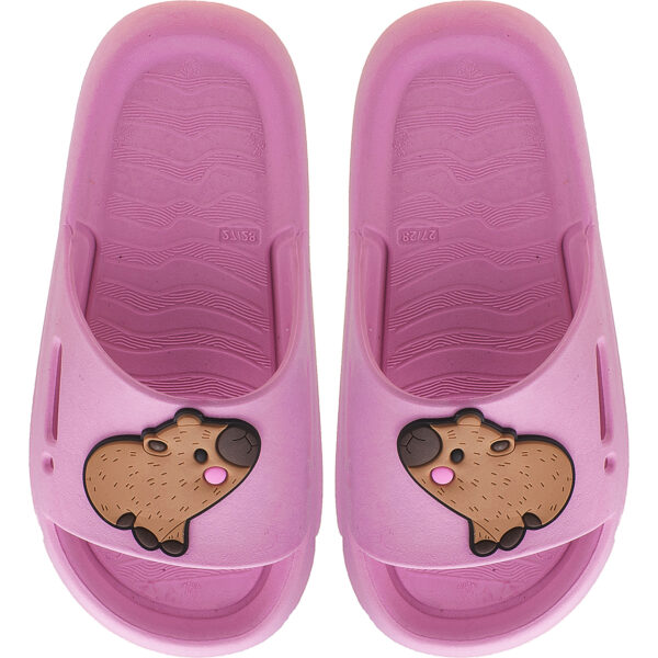 Chinelo Nuvem Slide Menina Capivara Kidstep - Image 10