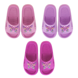 Chinelo Nuvem Slide Menina Borboleta Colorida Kidstep
