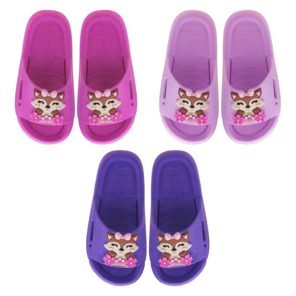 Chinelo Nuvem Slide Menina Raposa Kidstep