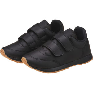 Tênis Infantil Unissex Jogging Preto com Bege Kidstep